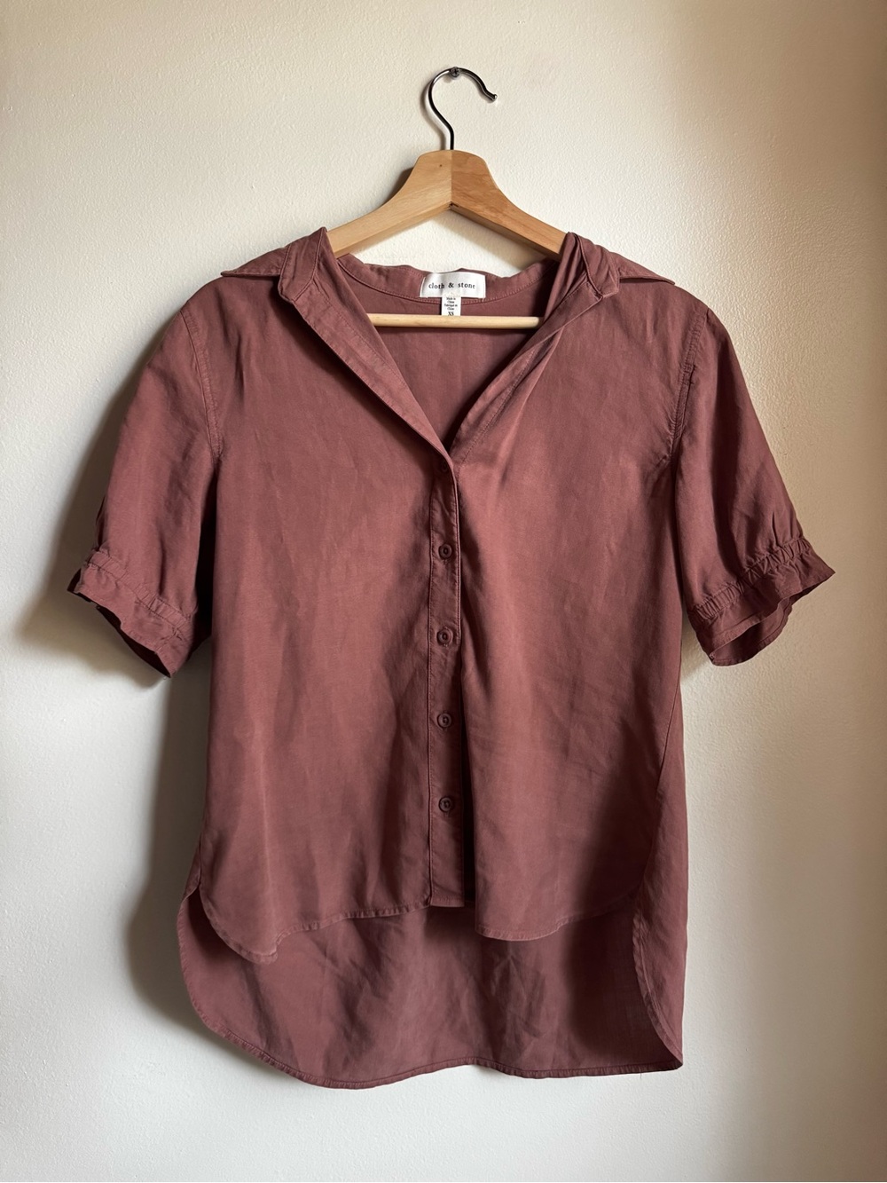 Anthropologie - Cloth & Stone Button down Blouse in Dusty Rose